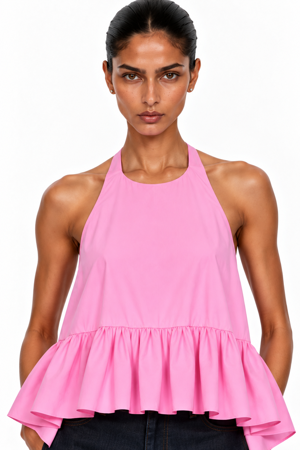 Winston Poplin Top - Bubblegum