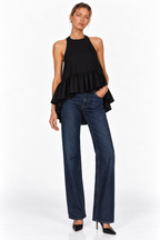 Winston Black Poplin Top