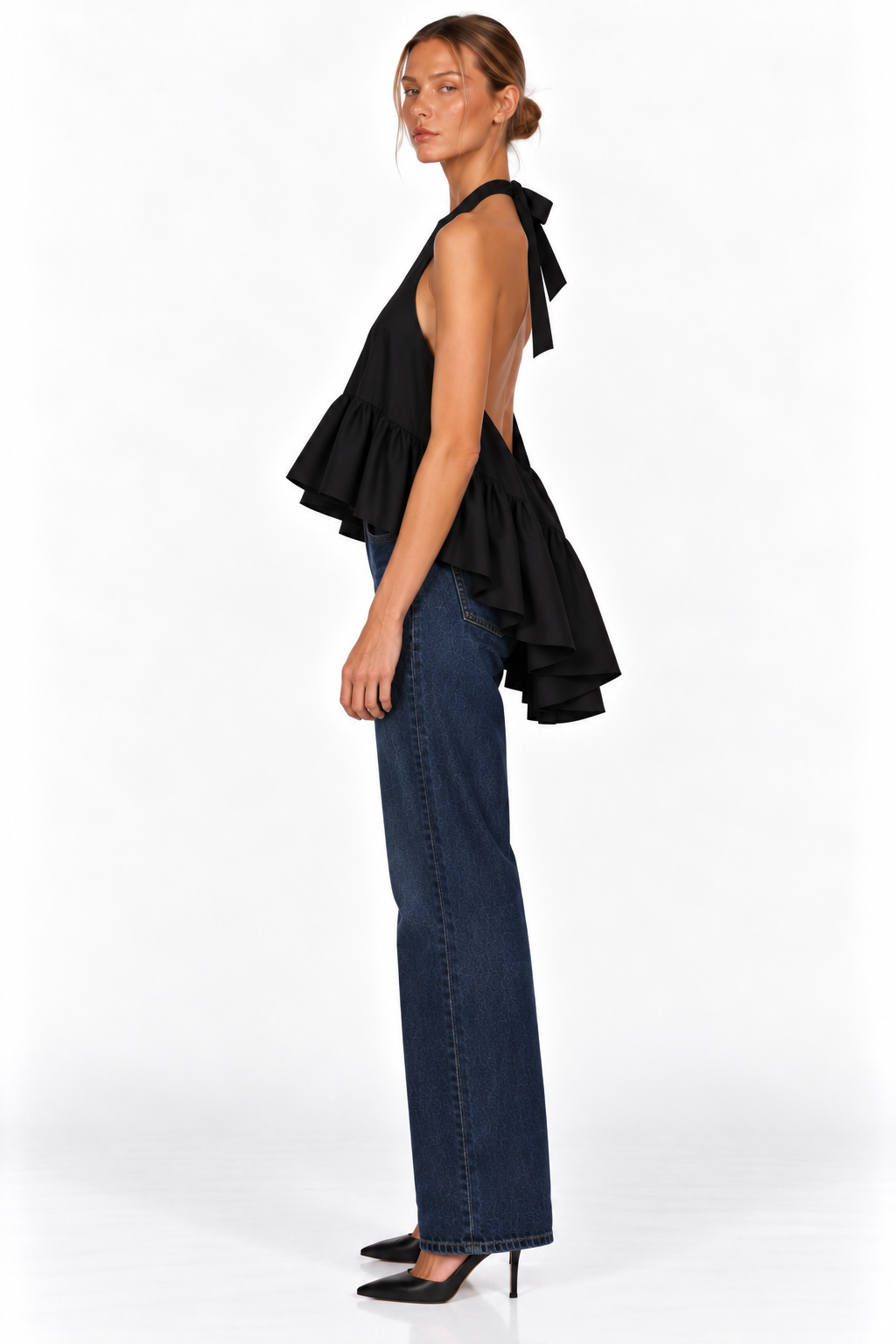 Winston Black Poplin Top