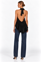 Winston Black Poplin Top