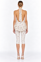 Shreya Multi Floral Poplin Capri
