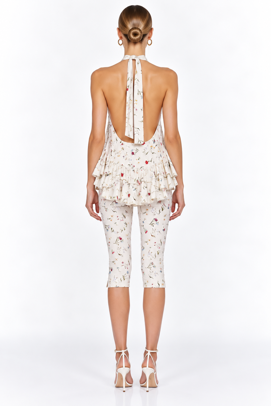 Shreya Multi Floral Poplin Capri