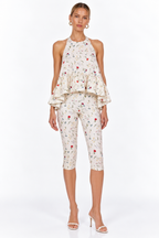Shreya Multi Floral Poplin Capri