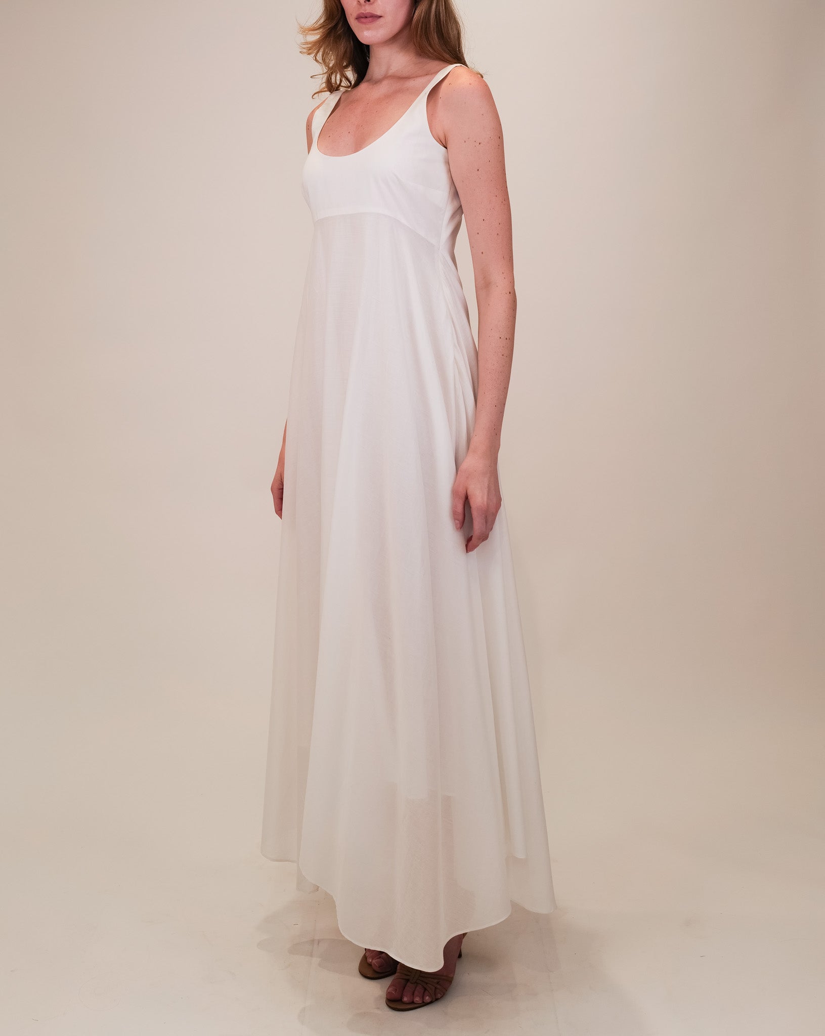 azora cotton midi dress Chiara Boni La Petite Robe Azora Shirred Sheath Midi-Dress