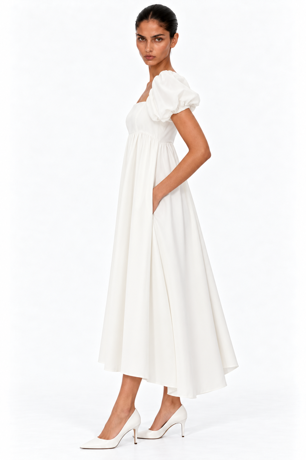 Rory Raw Silk Midi Dress