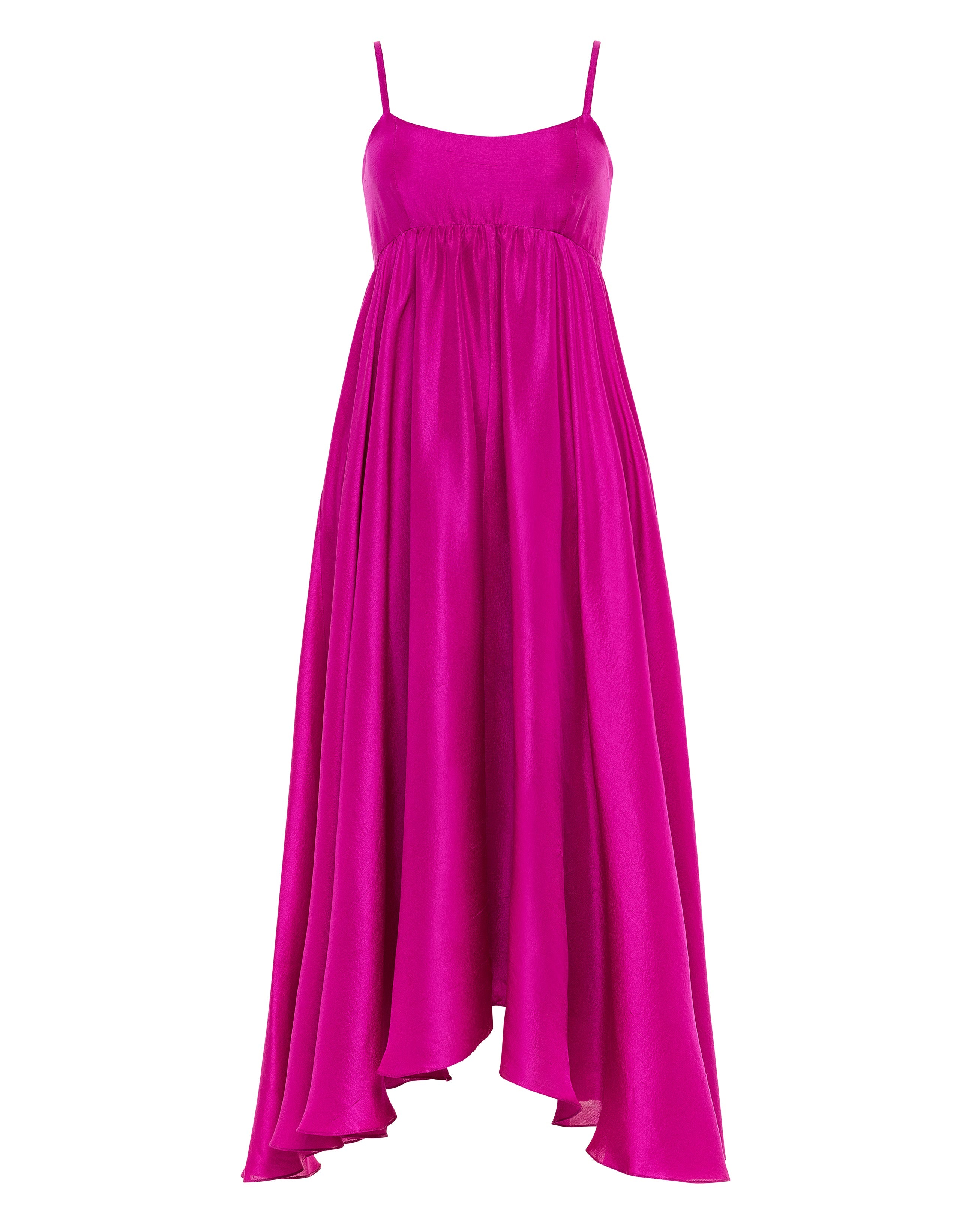 azeeza pink dress Nayara Printed Crepe de Chine Midi Dress